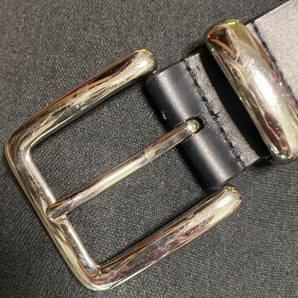 PARIS BLUES Black Leather Rivet Belt - Picture 3 of 8